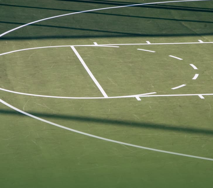 Basketball court markings