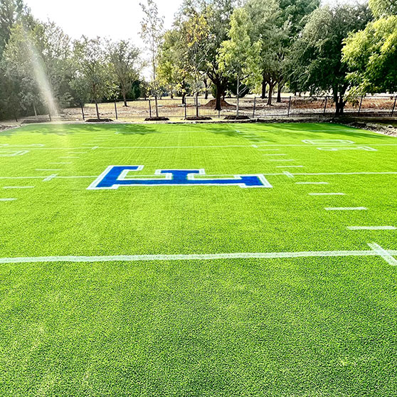 finished football field marking project