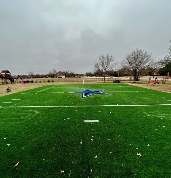 new football field striping