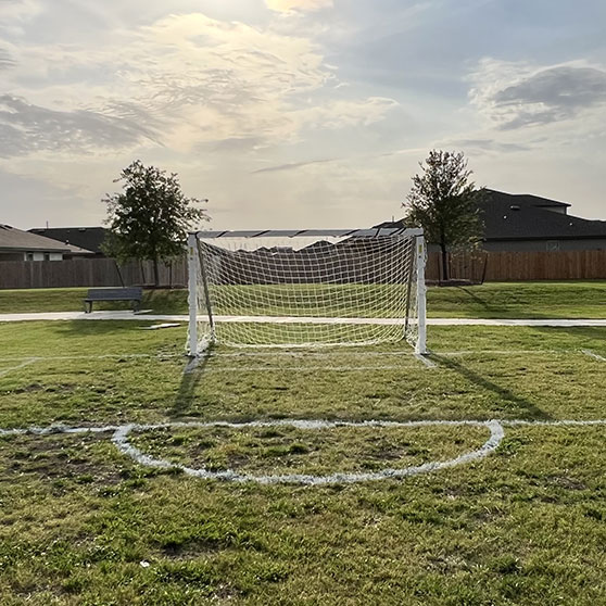 new soccer field striping